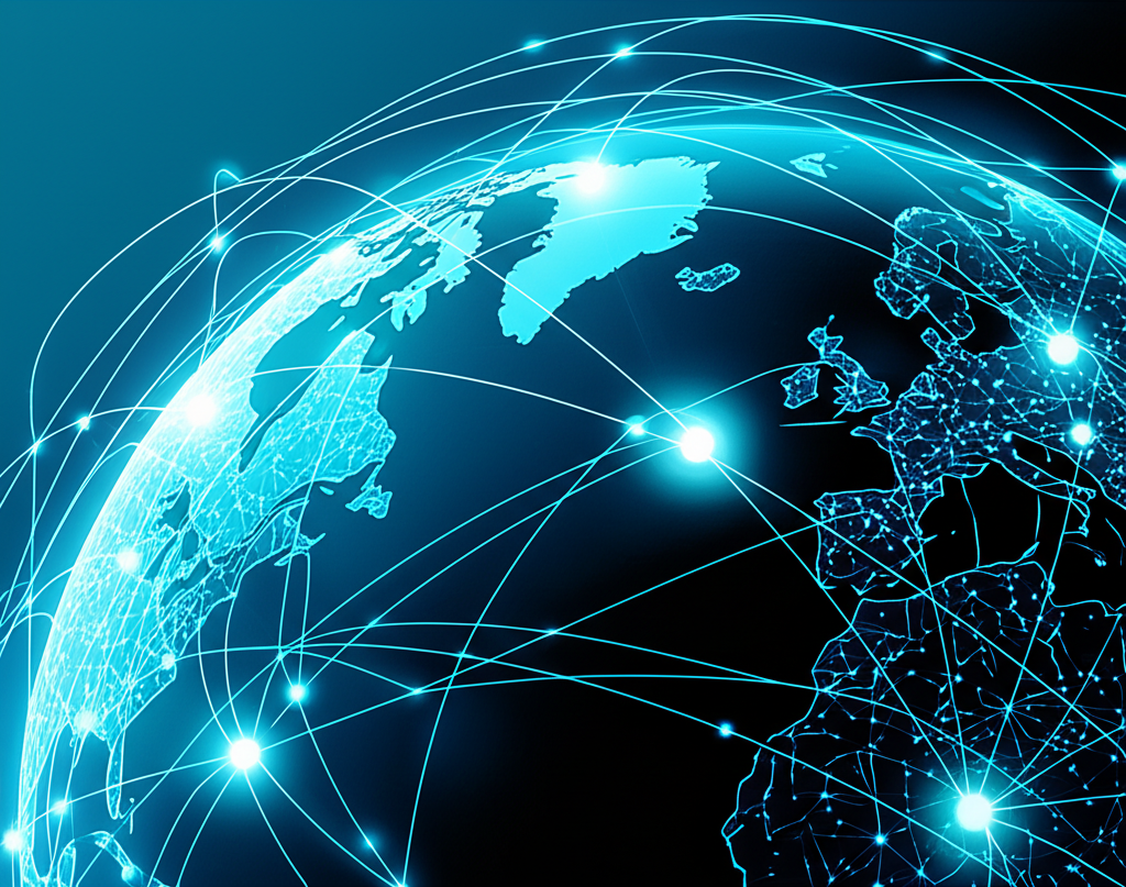 Abstract representation of a global health network